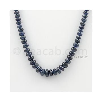 4.40 to 8.40 mm - 1 Line - Sapphire Smooth Beads - 16 inches (SSB1035)