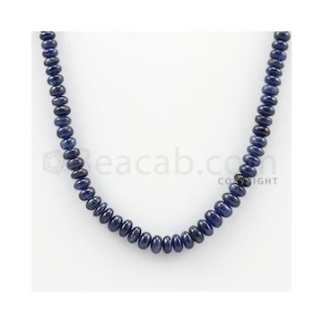 5.20 to 7.00 mm - 1 Line - Sapphire Smooth Beads - 16 inches (SSB1039)