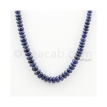 4.70 to 7.10 mm - 1 Line - Sapphire Smooth Beads - 15 inches (SSB1041)