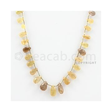 7.00 to 12.00 mm - 1 Line - Multi-Sapphire Pear Drops - 16 inches (MSPD1012)