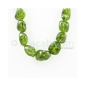 14.00 to 24.00 mm - 1 Line - Peridot Tumbled Beads - 14 inches (PSTu1009)