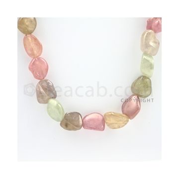 7.50 to 13.50 mm - 1 Line - Multi-Sapphire Tumbled Beads - 22 inches (MSTub1047)