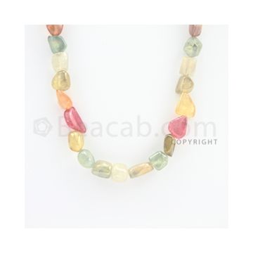 10.00 to 14.00 mm - 1 Line - Multi-Sapphire Tumbled Beads - 18 inches (MSTub1049)