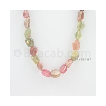 7.00 to 14.00 mm - 1 Line - Multi-Sapphire Tumbled Beads - 17 inches (MSTub1050)