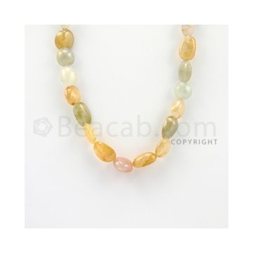 10.00 to 15.00 mm - 1 Line - Multi-Sapphire Tumbled Beads - 16 inches (MSTub1053)