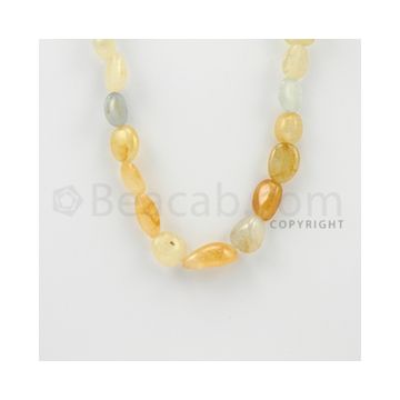 10.00 to 20.00 mm - 1 Line - Multi-Sapphire Tumbled Beads - 16 inches (MSTub1055)