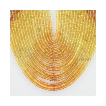 3.50 to 4.00 mm - 17 Lines - Multi-Sapphire Faceted Beads - 18 to 24 inches (MSFB1033)