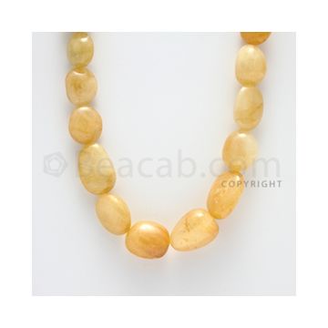 9.00 to 21.00 mm - 1 Line - Yellow Sapphire Tumbled Beads - 25 inches (YSaSTu1006)