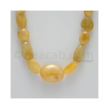 8.50 to 28.00 mm - 1 Line - Yellow Sapphire Tumbled Beads - 24 inches (YSaSTu1007)