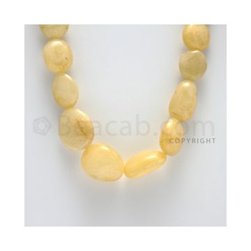 11.00 to 24.00 mm - 1 Line - Yellow Sapphire Tumbled Beads - 24 inches (YSaSTu1008)