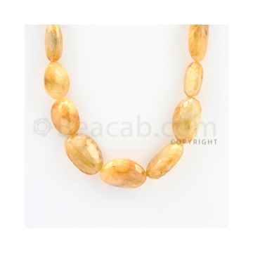 9.00 to 24.00 mm - 1 Line - Yellow Sapphire Faceted Tumbled  Beads - 21 inches (YSaFTu1005)
