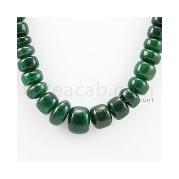 10.00 to 16.50 mm - 1 Line - Emerald Smooth Beads - 16 inches (EmSB1041)