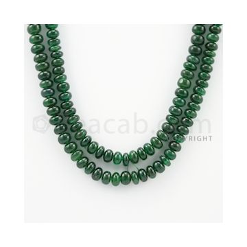6.30 to 10.00 mm - 1 Line - Emerald Smooth Beads - 37 inches (EmSB1042)
