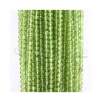 4.20 to 4.50 mm - 40 Lines - Peridot Smooth Beads - 15 inches (PSB1002)