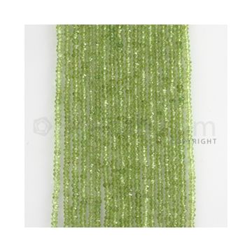 2.10 to 2.30 mm - 30 Lines - Peridot Smooth Beads - 15 inches (PSB1005)
