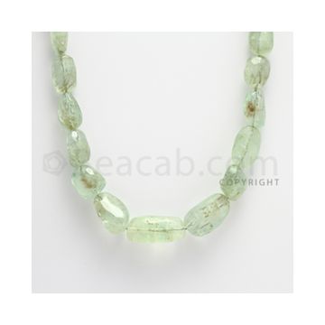 7.50 to 22.00 mm - 2 Lines - Emerald Tumbled Beads - 15 inches (EmFTuB1002)