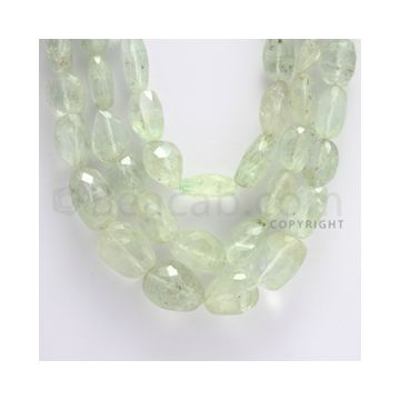 7.50 to 20.00 mm - 3 Lines - Emerald Tumbled Beads - 18 to 21 inches (EmFTuB1003)