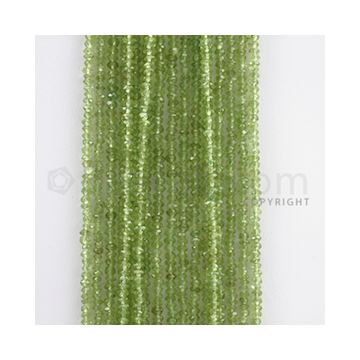 2.50 to 3.50 mm - 18 Lines - Peridot Faceted Beads - 14.5 inches (PFB1008)