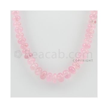 4.50 to 9.00 mm - 1 Line - Pink Tourmaline Roundel Beads - 19 inches (PnTou1001)-OOS