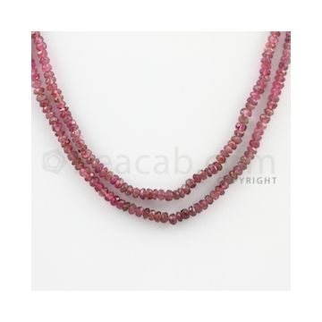 3.00 to 3.25 mm - 2 Lines - Tourmaline Faceted Beads - 17 to 18 inches (MuToFB1036)