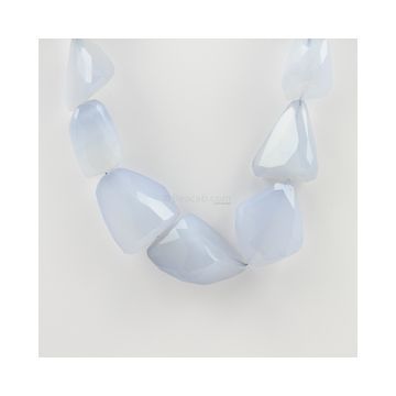 11 to 34 mm - 1 Line - Chalcedony Gemstone Faceted Tumbled Beads - 951.15 carats (ChalFTuB1002)
