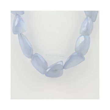 11 to 28 mm - 1 Line - Chalcedony Gemstone Faceted Tumbled Beads - 753.00 carats (ChalFTuB1004)