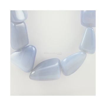 22 to 35 mm - 1 Line - Chalcedony Gemstone Tumbled Beads - 1408.00 carats (ChalTuB1001)