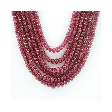 2.80 to 6.20 mm - 6 Lines - Ruby Gemstone Faceted Beads - 445.00 carats (RFB1083)