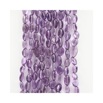 8 to 9 mm - 9 Lines - Amtheyst Gemstone Tumbled Beads - 634.50 carats (AmTuB1002)