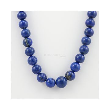 10 to 13 mm - 1 Line - Lapis Lazuli Gemstone Smooth Beads - 424.50 carats (LapisB1002)