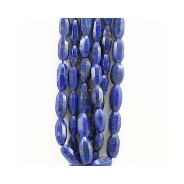 13 to 20 mm - 3 Lines - Lapis Lazuli Gemstone Faceted Tumbled Beads - 547.50 carats (LapisB1013)