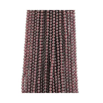 5 mm - 24 Lines - Garnet Gemstone Smooth Beads - 2532.00 carats (GarnB1001)