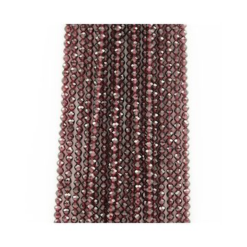 4 mm - 20 Lines - Garnet Gemstone Faceted Beads - 1273.00 carats (GarnB1003)