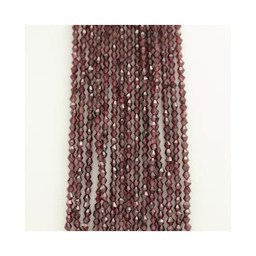 3.50 to 4 mm - 15 Lines - Garnet Gemstone Faceted Beads - 651.50 carats (GarnB1004)