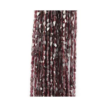 6 to 7 mm - 21 Lines - Garnet Gemstone Faceted Rectangle Beads - 1324.00 carats (GarnB1005)