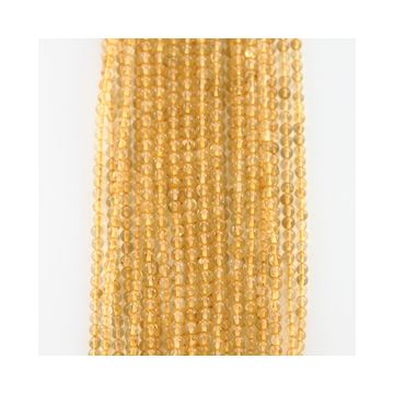 3.70 to 4.00 mm - 26 Lines - Citrine Gemstone Smooth Beads - 1041.00 carats (CitSB1004)