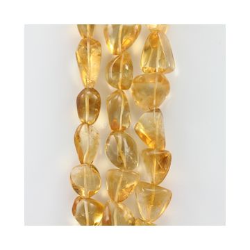 14.50 to 21.00 mm - 3 Lines - Citrine Gemstone Tumbled Beads - 1317.00 carats (CitTuB1003)