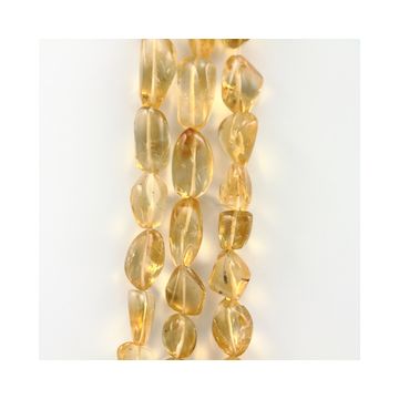 16.50 to 29.00 mm - 3 Lines - Citrine Gemstone Tumbled Beads - 1126.00 carats (CitTuB1004)