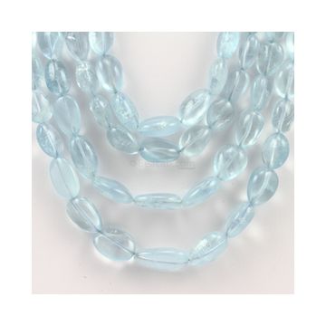 8 to 18 mm - 4 Lines - Aquamarine Gemstone Tumbled Beads - 549.75 carats (AqTuB1029)