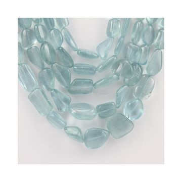 11.50 to 21 mm - 5 Lines - Tumbled Aquamarine Beads - 1730.45 carats (AqTuB1035)