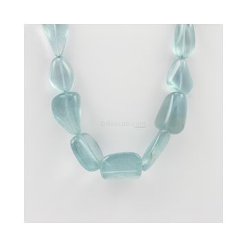 13 to 22 mm - 1 Line - Tumbled Aquamarine Beads - 403.75 carats (AqTuB1036)