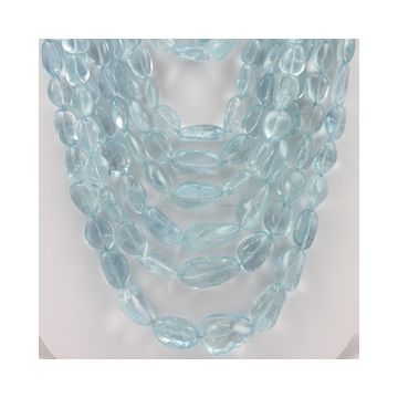 7 to 22 mm - 11 Lines - Tumbled Aquamarine Beads - 2628.60 carats (AqTuB1057)