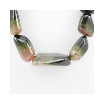 24 to 54 mm - 1 Line - Watermelon Tourmaline Gemstone Tumbled Beads - 2000 carats (ToTub1069)