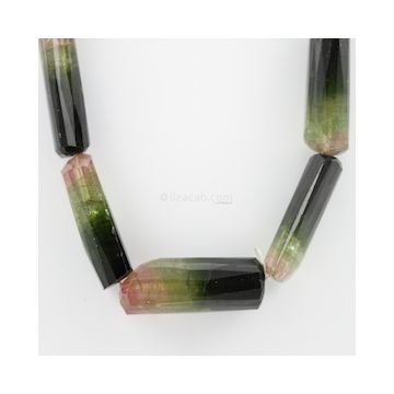 21 to 45 mm - 1 Line - Watermelon Tourmaline Gemstone Faceted Tumbled Beads - 1102.00 carats (ToTub1071)
