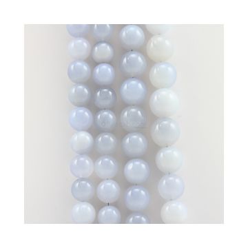 13.50 to 17 mm - 4 Lines - Chalcedony Gemstone Smooth Beads - 2288.75 carats (ChalSmB1005)