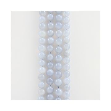 9.50 to 11.50 mm - 4 Lines - Chalcedony Gemstone Smooth Beads - 1199.00 carats (ChalSmB1004)