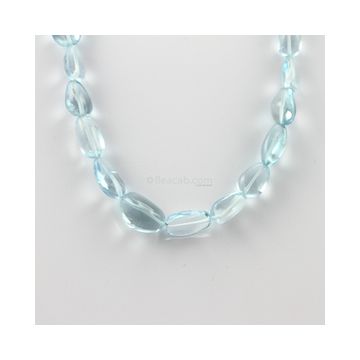 9 to 18 mm - 1 Line - Tumbled Aquamarine Beads - 209.50 carats (AqTuB1060)