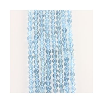 6.50 to 7 mm - 8 Lines - Aquamarine Gemstone Smooth Beads - 1044.00 carats (AqSB1001)