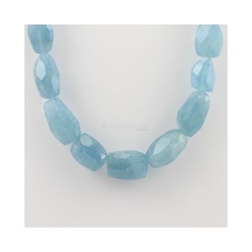 12.60 to 29 mm - 1 Line - Aquamarine Gemstone Faceted Tumbled Beads - 720.64 carats (AqFTub1002)