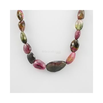13 to 30 mm - 1 Line - Tourmaline Gemstone Faceted Tumbled Beads - 349.00 carats (MuToFTub1005)